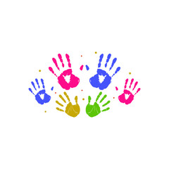 Fototapeta premium Colorfull Hand Print Kids