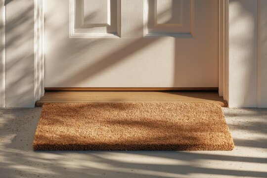 Plain doormat with a blank surface for custom wording