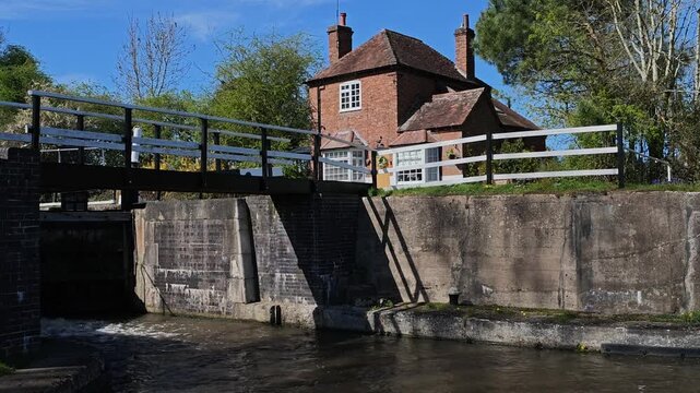 hatton locks  on the grand union canal hatton warwickshire england uk