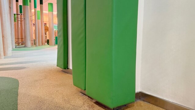 children play area wall safety padding on conner