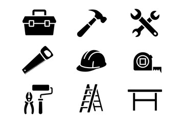 Fototapeta premium Vector of essential construction and diy tools