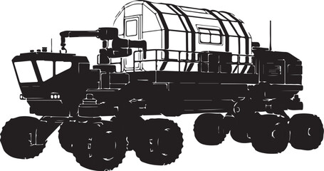 Obraz premium Industrial vehicle, heavy duty truck, large tractor, transportation illustration