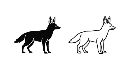 Fototapeta premium Wild Canine Species Comparison Guide Vector
