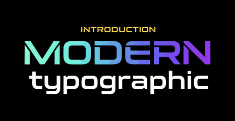 Fototapeta premium A modern typographic design with colorful text on a black background