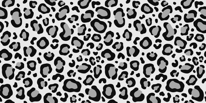 Gray Leopard print luxury Seamless Pattern