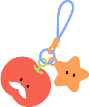 Cute Bag Charm Character Illustration