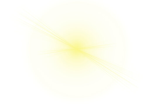 Destello de luz amarillo con fondo transparente