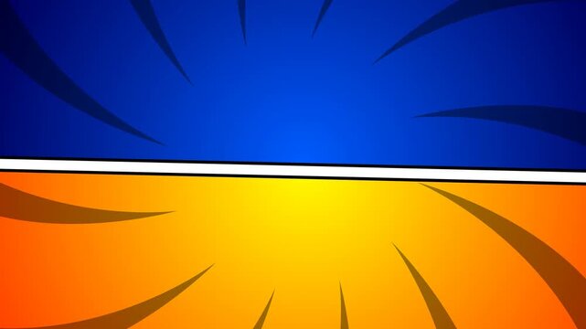 Concept versus, bold anime style. Visual dichotomy, with the screen split into two parts. Icon VS. Repetition