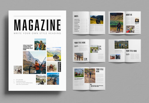 Adventure Travel Magazine Layout Template