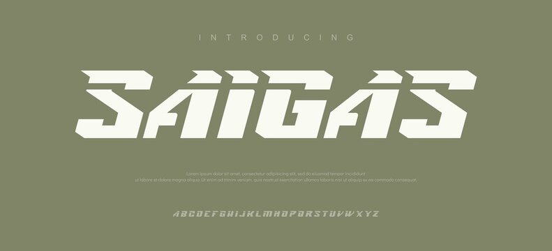 Introducing Saigas Modern Typography Font Design