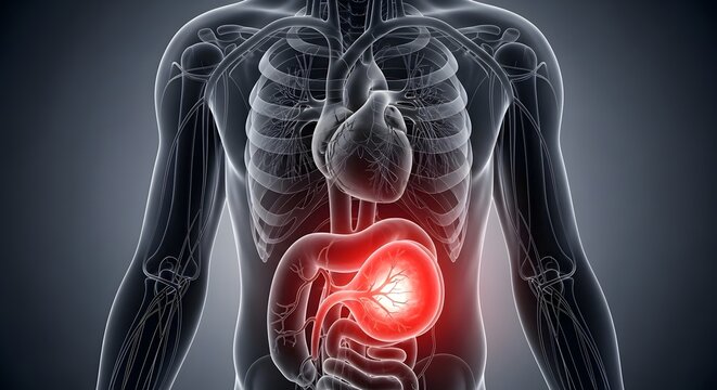 Aortic Aneurysm Condition Visualization Highlighting Artery Weakness and Cardiovascular Risk