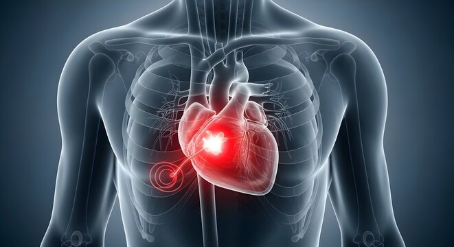 Congenital Heart Defect Structural Highlight Showing Abnormal Cardiac Formation in Medical Concept