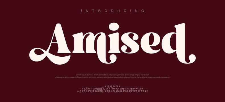 Introduction to Amised Font Style and Typography Design Elements