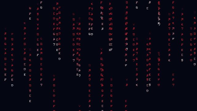 4K Red Matrix animated Background