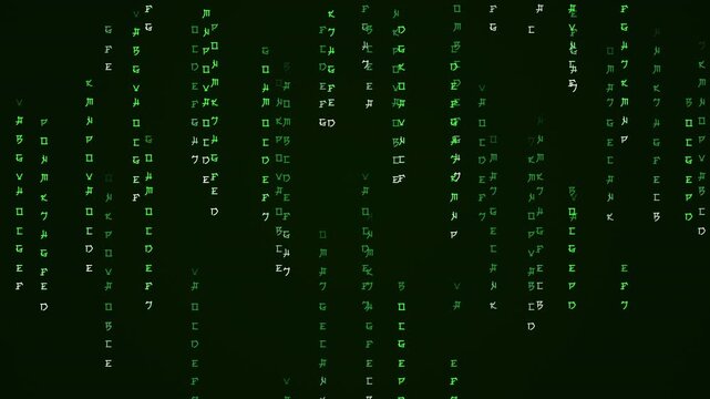 4K green Matrix animated Background