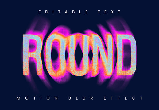 Motion Blur Text Effect Mockup