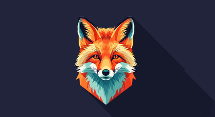 Obraz premium Fox head portrait illustration graphic art