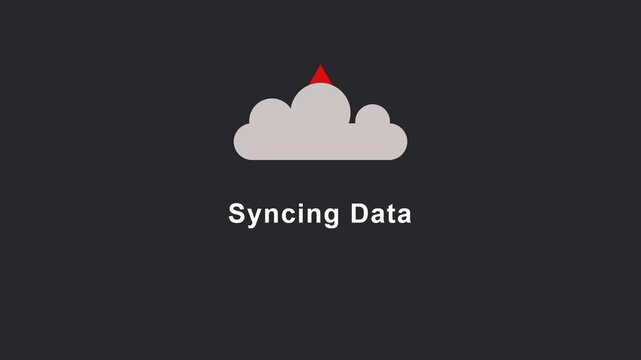 Cloud Data Syncing with Upload Icon