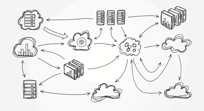 Cloud computing network diagram