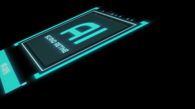 HUD AI Agent Autonomous Workflow Diagram . Futuristic UI with Animated Flexible Automation Nodes