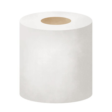 シンプルなトイレットペーパーのイラスト