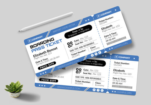 Airline Ticket Template Layout