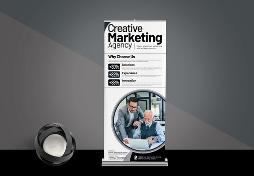 Creative Business Rollup Banner Design Template Layout