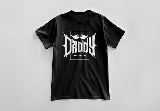 Super Daddy Typography T Shirt Design Template