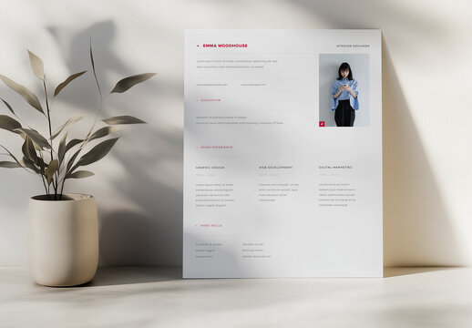 Professional Resume Layout with Organized Structure