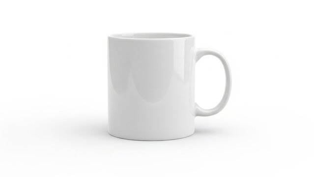 Empty white coffee mug