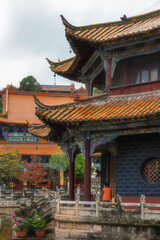 Fototapeta premium Early morning at Yuantong Temple, an 1,200 years old temple in Kunming, Yunnan, China