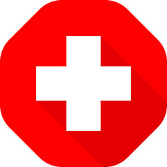 Obraz premium Red Cross Medical Symbol