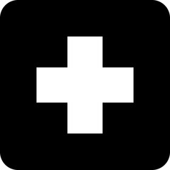 Obraz premium White Cross on Black Background