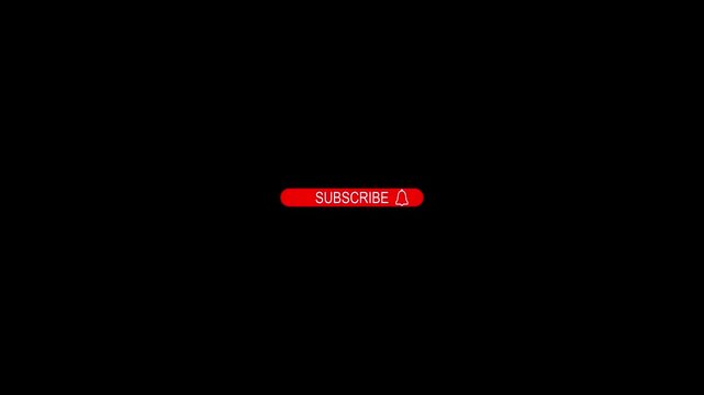 Modern YouTube Subscribe Button Animation with Bell Notification Social Media Call to Action