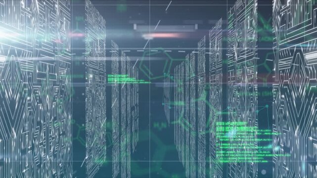 Animation of scientific data processing over computer servers