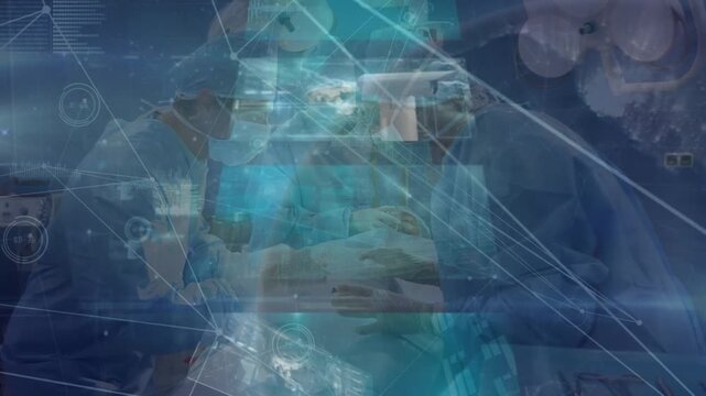 Animation of data processing over diverse surgeons during surgery