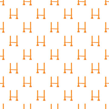Rugby goal posts forming a seamless pattern on a white background
