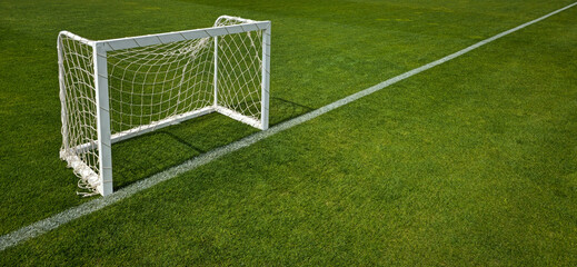 soccer goal on real grass © ismailbasdas