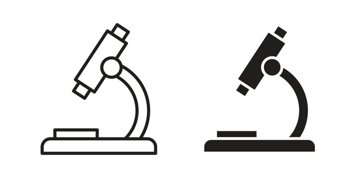Microscope icon for web and application. EPS10