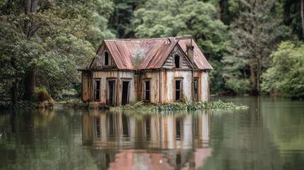 Obraz premium house on the water