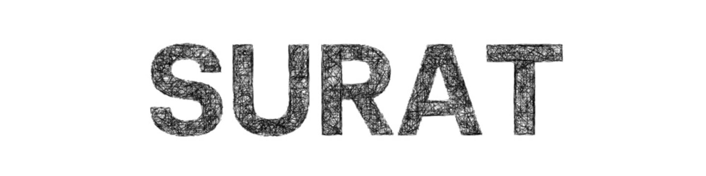 Sketch Surat text design element