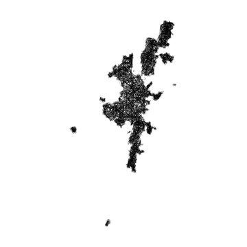 Sketch Shetland Islands outline map design