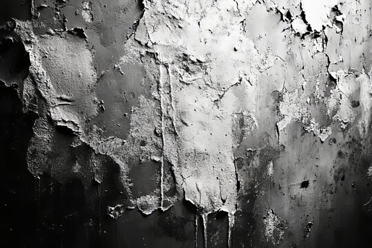 Tainted and Worn Surface with Textured Paint and Concrete Imperfections in Abstract Grunge Wall