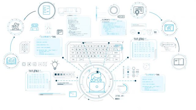 AI in Education infographics in animated schema.