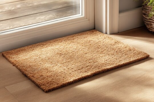 Unbranded front door mat with empty center for messages
