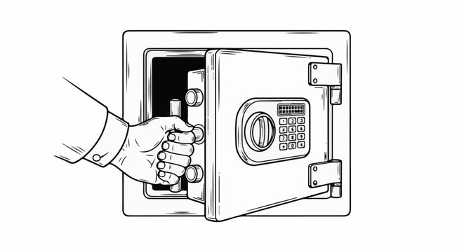 Hand turning dial to open a security safe with keypad and dial lock
