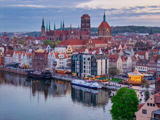 The Main Town of Gdansk at beautiful sunset. Poland
