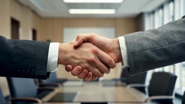 Professional Business Handshake - Corporate Partnership Agreement