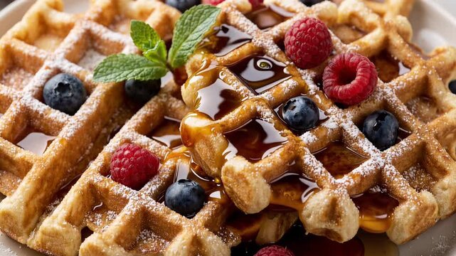 waffles with berries