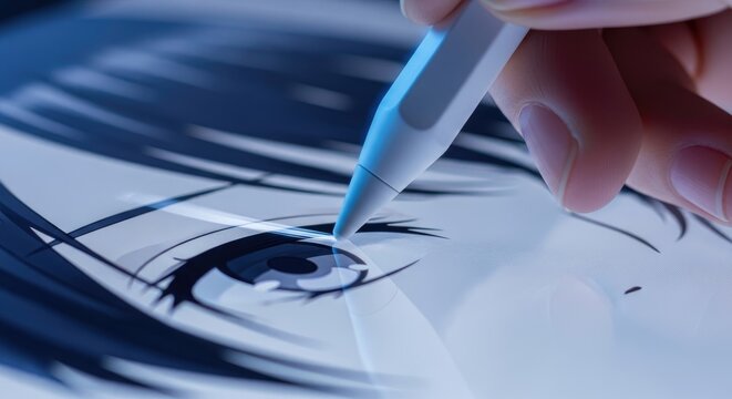Digital Art Creation - Anime Eye Illustration.